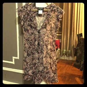 Authentic Vintage Chanel Print silk tunic